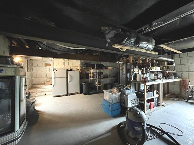 870 S 100 E, Wellington, UT 84542 - unfinished below grade area featuring freestanding refrigerator