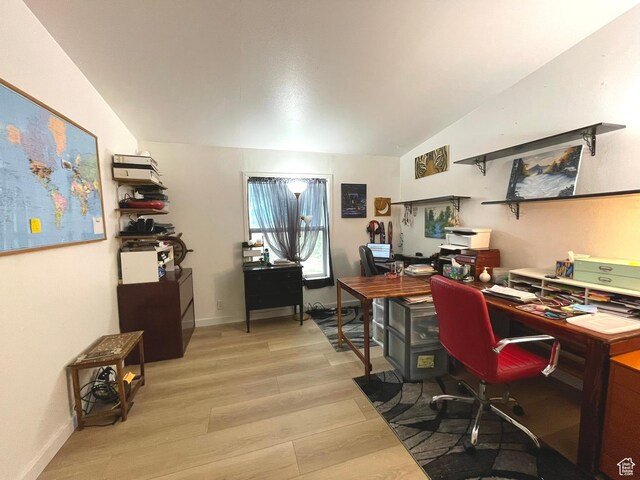 870 S 100 E, Wellington, UT 84542 - office featuring light wood finished floors and vaulted ceiling