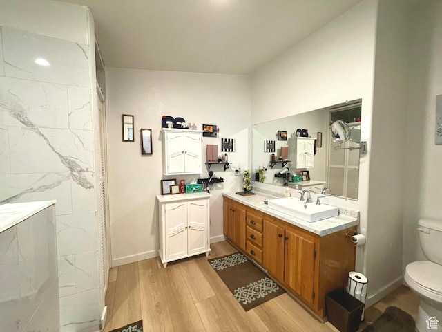 870 S 100 E, Wellington, UT 84542 - bathroom with wood finished floors, vanity, and toilet