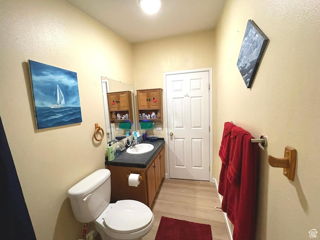 870 S 100 E, Wellington, UT 84542 - bathroom with wood finished floors, toilet, and vanity