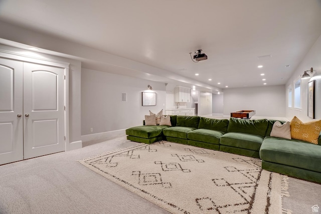 500 W Cascade Pkwy, Midway, UT 84049 - carpeted living area with baseboards and recessed lighting
