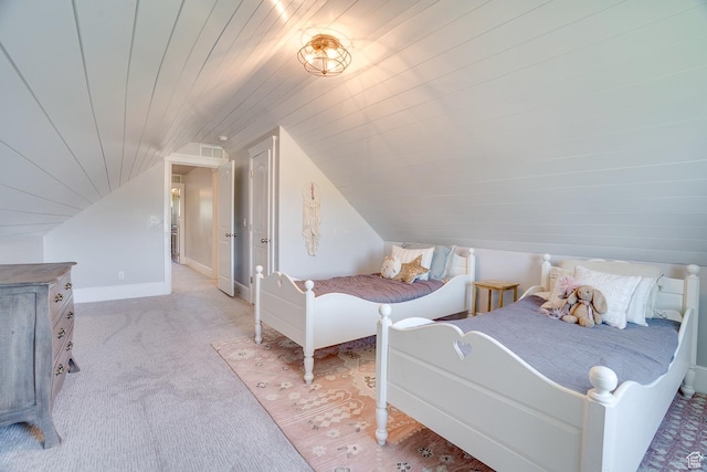 500 W Cascade Pkwy, Midway, UT 84049 - bedroom featuring light colored carpet, lofted ceiling, and wooden ceiling