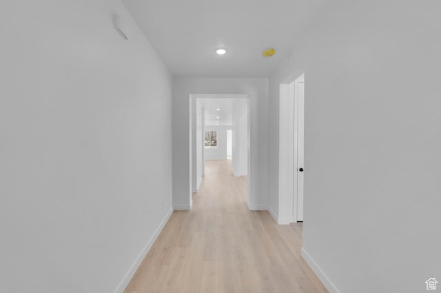 1162 N 375th St W Unit 22, Harrisville, UT 84404 - hall featuring baseboards, light wood-type flooring, and recessed lighting