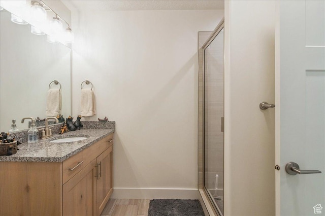 1123 S 4150 W, West Point, UT 84015 - full bath with vanity, a shower stall, and baseboards