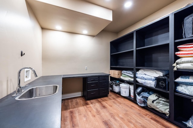 1960 Grandview Loop Unit 41, Kamas, UT 84036 - office area featuring a sink and light wood finished floors