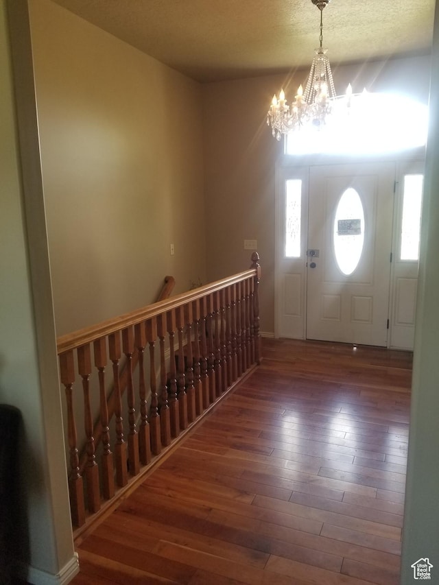 4895 W 5000 S, Hooper, UT 84315 - entryway with a chandelier and wood-type flooring