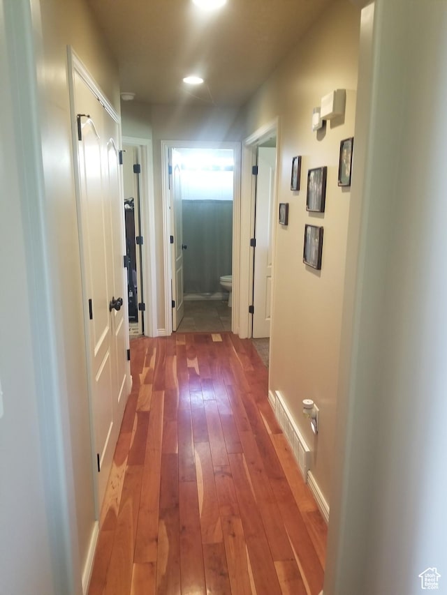 4895 W 5000 S, Hooper, UT 84315 - hallway with hardwood / wood-style floors and baseboards