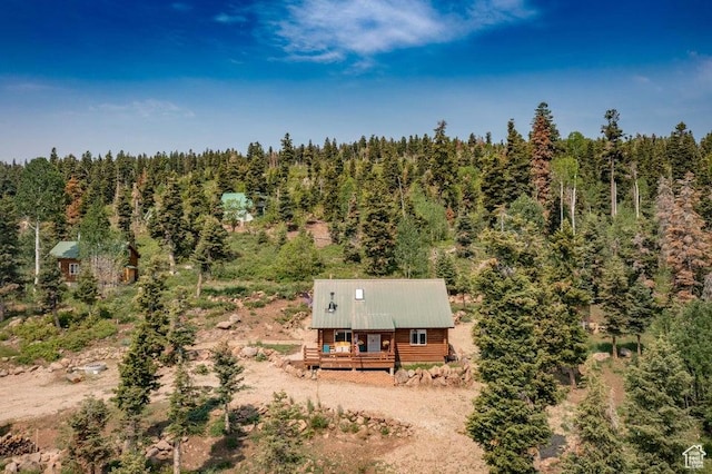 706 W Tranquility Dr, Virgin, UT 84779 - aerial view of property and surrounding area featuring a heavily wooded area