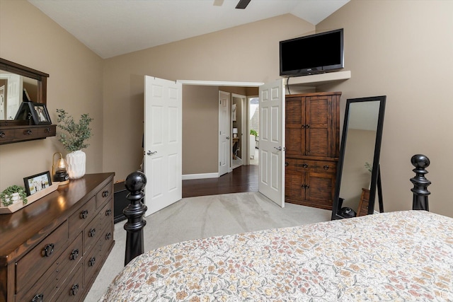 1007 E 2650 N, North Logan, UT 84341 - bedroom with lofted ceiling, carpet flooring, and baseboards