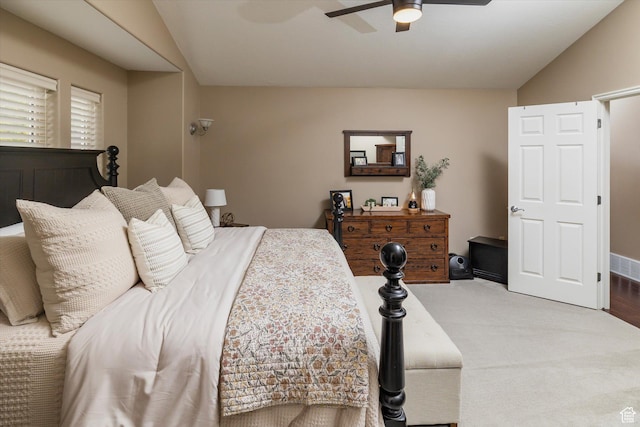 1007 E 2650 N, North Logan, UT 84341 - bedroom with lofted ceiling, a ceiling fan, and baseboards