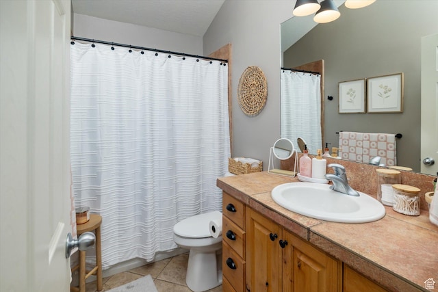 1007 E 2650 N, North Logan, UT 84341 - full bath with vanity, toilet, tile patterned flooring, and a shower with curtain