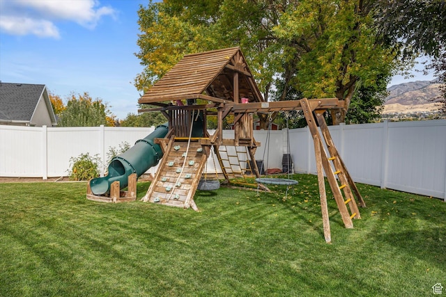 1007 E 2650 N, North Logan, UT 84341 - view of jungle gym with a mountain view