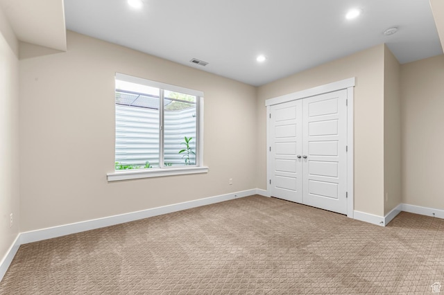 1676 W Timp Meadows Dr, Lehi, UT 84043 - unfurnished bedroom with recessed lighting, baseboards, carpet flooring, and a closet