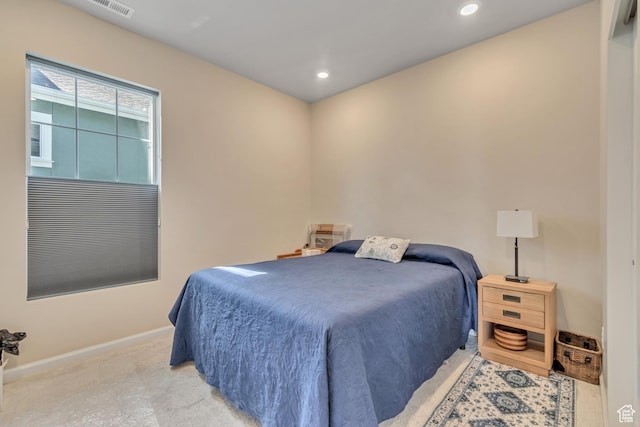 6078 W 11800 S Unit 490, South Jordan, UT 84009 - bedroom with light colored carpet, baseboards, and recessed lighting