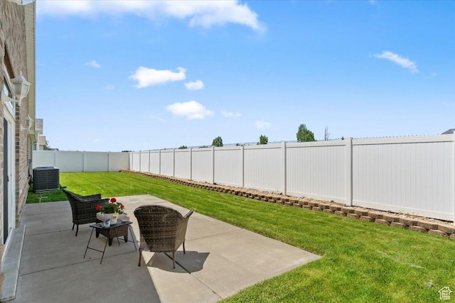 286 W 1875 N, North Ogden, UT 84414 - view of yard with central AC and a patio