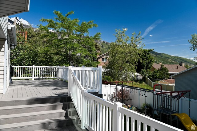 2156 E 3000 N, Layton, UT 84040 - deck with a mountain view