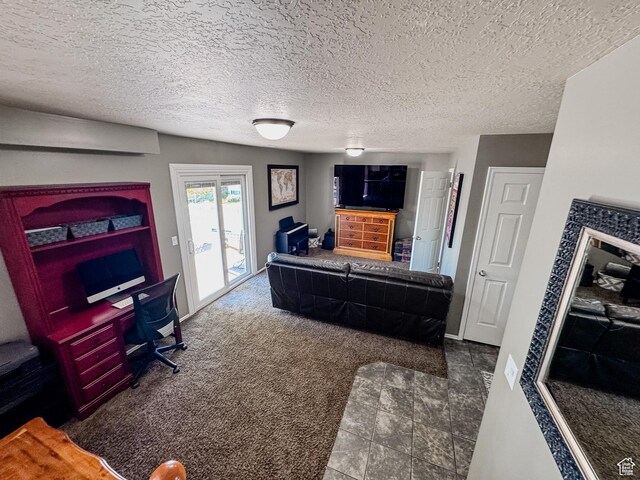 2156 E 3000 N, Layton, UT 84040 - living area featuring carpet floors and a textured ceiling