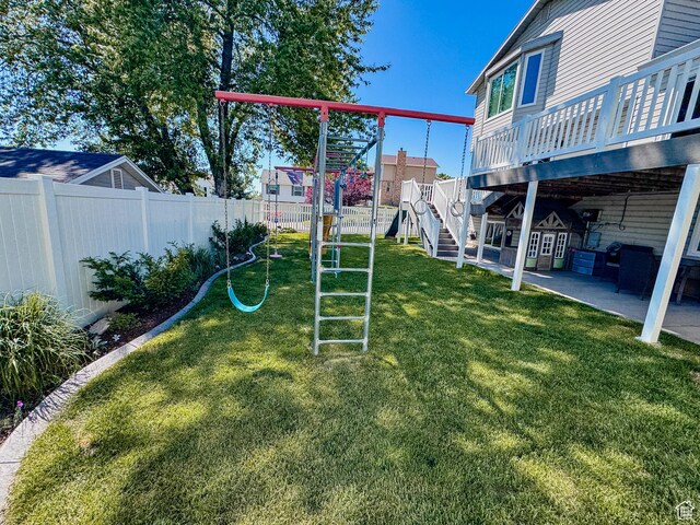 2156 E 3000 N, Layton, UT 84040 - view of yard featuring a patio and a wooden deck