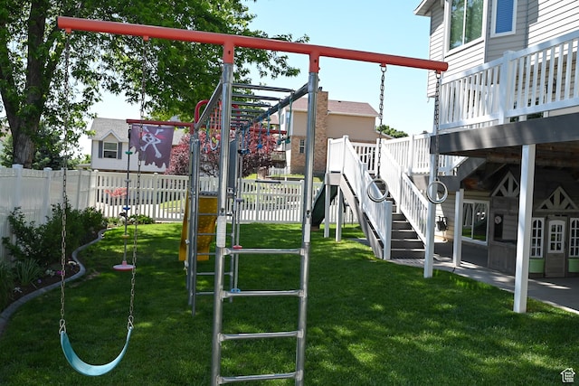 2156 E 3000 N, Layton, UT 84040 - view of play area with a deck