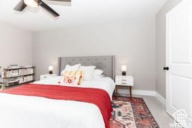 1186 W 200 S, Logan, UT 84321 - bedroom featuring a ceiling fan