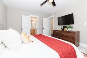 1186 W 200 S, Logan, UT 84321 - bedroom featuring ceiling fan