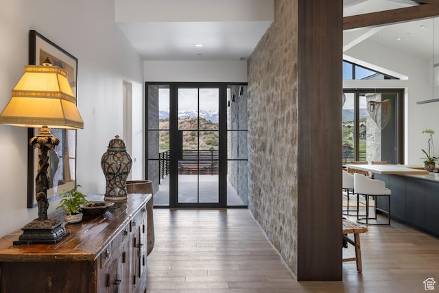 310 Red Ledges Blvd, Heber City, UT 84032 - foyer with hardwood / wood-style flooring and recessed lighting