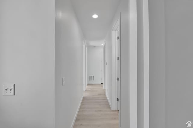 1147 N 375 W Unit 11, Harrisville, UT 84404 - hallway featuring baseboards, light wood-type flooring, and recessed lighting