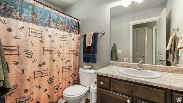 1026 E Searle Ln, Eagle Mountain, UT 84005 - full bathroom with vanity, toilet, and a shower with shower curtain