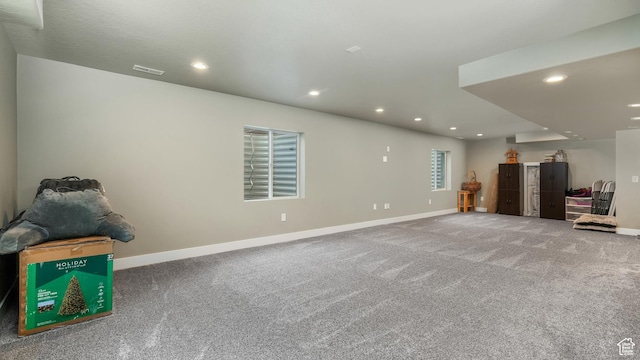 1026 E Searle Ln, Eagle Mountain, UT 84005 - below grade area with baseboards, recessed lighting, and carpet floors