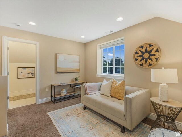 932 W 600 N, Salt Lake City, UT 84116 - carpeted living area featuring baseboards and recessed lighting