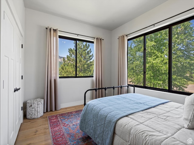 4021 E 4325 N, Eden, UT 84310 - bedroom with multiple windows, wood finished floors, and baseboards