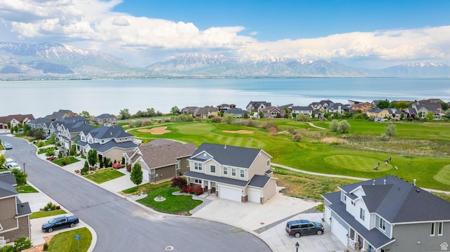 227 E Sandhill Dr, Saratoga Springs, UT 84045 - aerial view of residential area featuring a water and mountain view