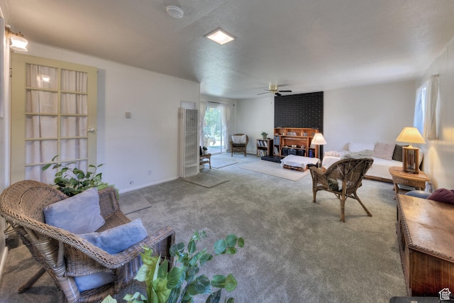 279 Park Rd, Moab, UT 84532 - living area featuring ceiling fan and carpet floors