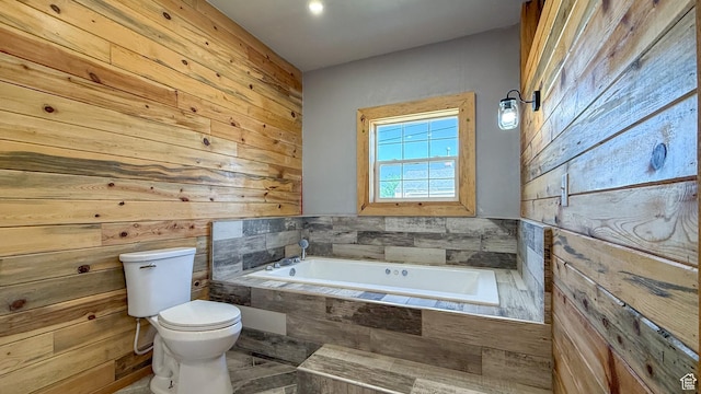 121 2nd W, East Carbon, UT 84520 - bathroom with a bath and wood walls