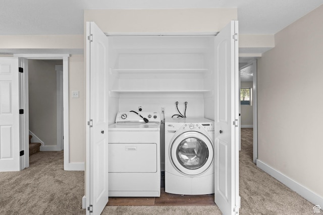 2139 N 300 W, Lehi, UT 84043 - laundry area featuring washer and dryer, carpet floors, and baseboards