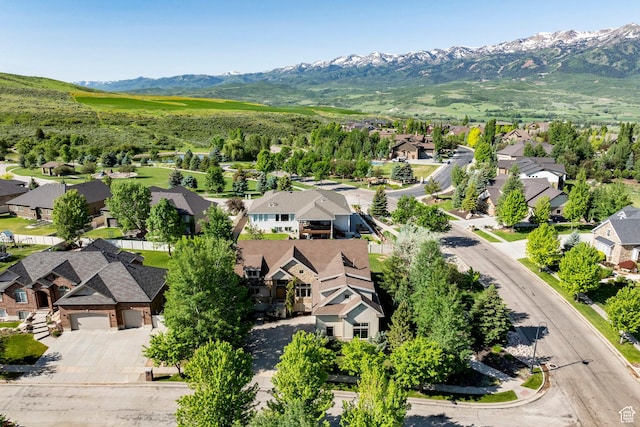 5865 Belmont Dr, Mountain Green, UT 84050 - aerial view of residential area featuring a mountainous background