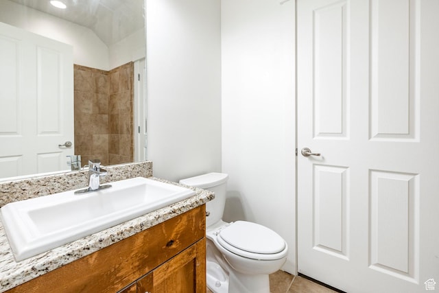 5865 Belmont Dr, Mountain Green, UT 84050 - bathroom with vanity, toilet, and tile patterned flooring