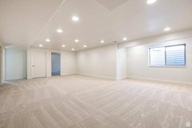 5865 Belmont Dr, Mountain Green, UT 84050 - spare room featuring light colored carpet, recessed lighting, and baseboards