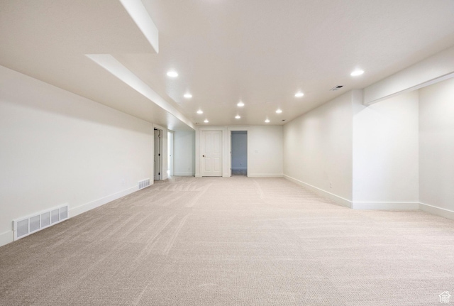 5865 Belmont Dr, Mountain Green, UT 84050 - spare room featuring recessed lighting, light colored carpet, and baseboards