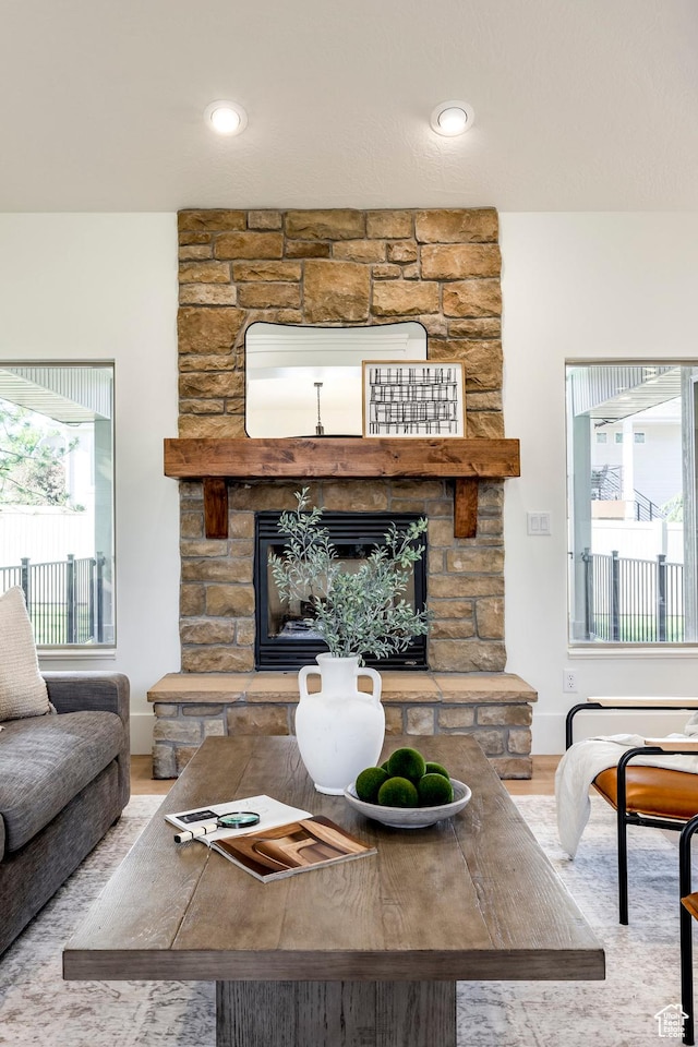 5865 Belmont Dr, Mountain Green, UT 84050 - living room with a fireplace and wood finished floors