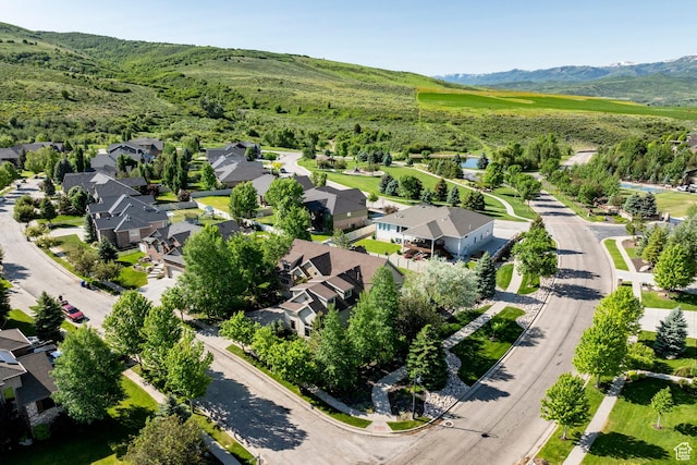 5865 Belmont Dr, Mountain Green, UT 84050 - aerial perspective of suburban area featuring a mountain backdrop