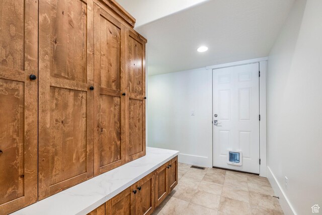 5865 Belmont Dr, Mountain Green, UT 84050 - mudroom featuring recessed lighting and baseboards