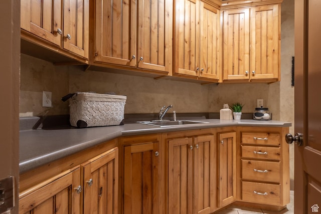 13966 S Arrow Creek Dr E, Draper, UT 84020 - kitchen with a sink and brown cabinetry