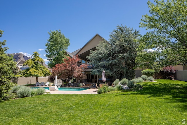 13966 S Arrow Creek Dr E, Draper, UT 84020 - view of yard with a patio