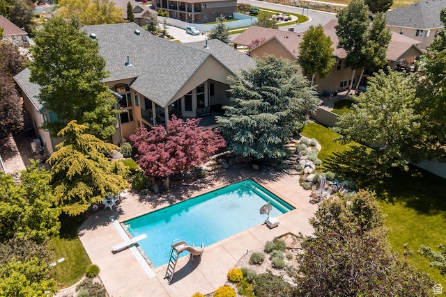 13966 S Arrow Creek Dr E, Draper, UT 84020 - aerial view of property and surrounding area with a pool