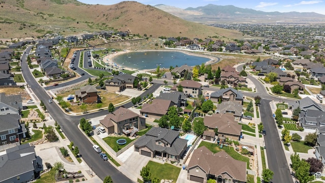 14982 S Aurora Vista Dr W, Herriman, UT 84096 - aerial view of property and surrounding area with nearby suburban area and a water and mountain view