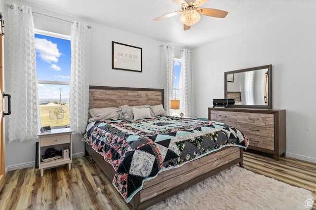687 E 200 S, Spring City, UT 84662 - bedroom featuring multiple windows, wood finished floors, and baseboards