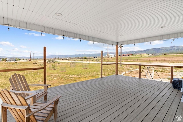 687 E 200 S, Spring City, UT 84662 - wooden deck with a view of rural / pastoral area and a mountain view