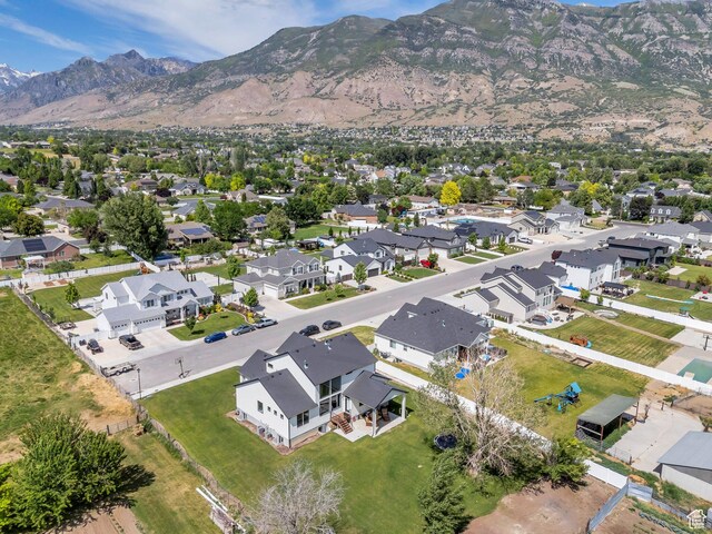 1485 W 1930 N, Pleasant Grove, UT 84062 - aerial overview of property's location with a mountain backdrop and nearby suburban area