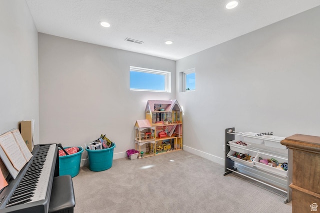 1485 W 1930 N, Pleasant Grove, UT 84062 - playroom with carpet floors, recessed lighting, baseboards, and a textured ceiling